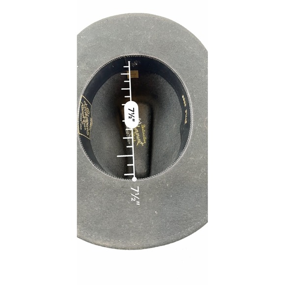 Rockmount Ranch Wear Black Wool Cowboy Hat Style 2002 Large Made USA - Picture 7 of 8